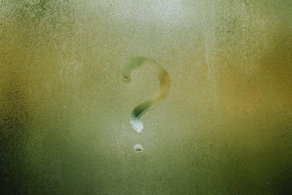 pexels photo 4913769 4913769 Translucent wet glass window covered with water drops with question mark on surface